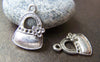 Accessories - 10 Pcs Of Antique Silver Handbag Charms Pendants 14x20mm A856
