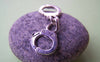 Accessories - 10 Pcs Of Antique Silver Handcuff Charms Double Sided 12x32mm A858