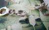 Accessories - 10 Pcs Of Antique Silver Handcuff Charms Double Sided 12x32mm A858