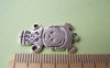Accessories - 10 Pcs Of Antique Silver Happy Girl Charms Double Sided 25mm A1527
