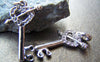 Accessories - 10 Pcs Of Antique Silver Heart Arrow Key Charms 16x30mm A1242