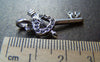 Accessories - 10 Pcs Of Antique Silver Heart Arrow Key Charms 16x30mm A1242