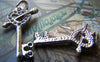 Accessories - 10 Pcs Of Antique Silver Heart Arrow Key Charms 16x30mm A1242