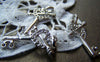 Accessories - 10 Pcs Of Antique Silver Heart Arrow Key Charms 16x30mm A1242
