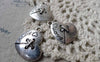 Accessories - 10 Pcs Of Antique Silver Heart Button Charms 18x20mm A6364