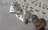 Accessories - 10 Pcs Of Antique Silver Heart Charms 18x21mm A7238