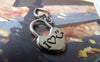 Accessories - 10 Pcs Of Antique Silver Heart Lock Charms 11x16mm A4263