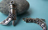 Accessories - 10 Pcs Of Antique Silver High Heel Boots Charms 19x28mm A3275
