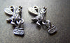 Accessories - 10 Pcs Of Antique Silver Honey Bee Charms Pendants 12x22mm A1970