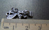 Accessories - 10 Pcs Of Antique Silver Honey Bee Charms Pendants 12x22mm A1970