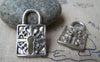 Accessories - 10 Pcs Of Antique Silver Huge Lock Charms 15x26mm A1922