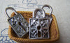 Accessories - 10 Pcs Of Antique Silver Huge Lock Charms 15x26mm A1922