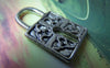 Accessories - 10 Pcs Of Antique Silver Huge Lock Charms 15x26mm A1922