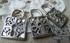 Accessories - 10 Pcs Of Antique Silver Huge Lock Charms 15x26mm A1922