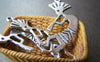 Accessories - 10 Pcs Of Antique Silver Indian Flute Player Charms 15x40mm A1545