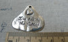 Accessories - 10 Pcs Of Antique Silver Irregular Heart Pendants 33x34mm A6611