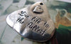 Accessories - 10 Pcs Of Antique Silver Irregular Heart Pendants 33x34mm A6611