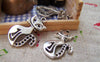 Accessories - 10 Pcs Of Antique Silver Kitten Cat Charms 16x22mm A2041