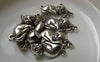 Accessories - 10 Pcs Of Antique Silver Kitten Cat Connector Charms 13x29mm A6394