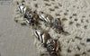 Accessories - 10 Pcs Of Antique Silver Kitten Cat Connector Charms 13x29mm A6394