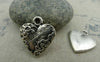 Accessories - 10 Pcs Of Antique Silver Lace Heart Charms Pendants 20mm A1310