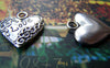 Accessories - 10 Pcs Of Antique Silver Lace Love Heart Charms Pendants 18x20mm A1962
