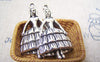 Accessories - 10 Pcs Of Antique Silver Lady In Dress Pendants 21x35mm A2894