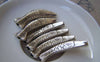 Accessories - 10 Pcs Of Antique Silver Large Fish Beads Charms 10x35mm A400