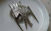Accessories - 10 Pcs Of Antique Silver Lightning Bolt Charms Pendant Double Sided 14x50mm A5476