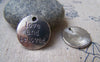 Accessories - 10 Pcs Of Antique Silver Love Round Charms 20mm A1329
