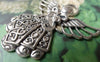 Accessories - 10 Pcs Of Antique Silver Lovely Angel Charms Pendants 38x42mm A6876