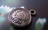 Accessories - 10 Pcs Of Antique Silver Lovely Angel Round Charms 16mm A1338