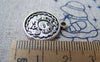 Accessories - 10 Pcs Of Antique Silver Lovely Angel Round Charms 16mm A1383