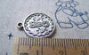 Accessories - 10 Pcs Of Antique Silver Lovely Angel Round Charms 16mm A1389