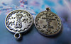 Accessories - 10 Pcs Of Antique Silver Lovely Angel Round Charms 16mm A1389