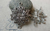 Accessories - 10 Pcs Of Antique Silver Lovely Filigree Flower Connector Charms 27.5mm A6567