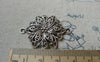 Accessories - 10 Pcs Of Antique Silver Lovely Filigree Flower Connector Charms 27.5mm A6567