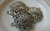 Accessories - 10 Pcs Of Antique Silver Lovely Filigree Flower Connector Charms 30mm A5619