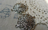 Accessories - 10 Pcs Of Antique Silver Lovely Filigree Flower Connector Charms 30mm A5619