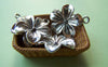 Accessories - 10 Pcs Of Antique Silver Lovely Flower Charms 19x19mm A1009