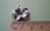 Accessories - 10 Pcs Of Antique Silver Lovely Flower Charms 19x19mm A1009