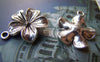 Accessories - 10 Pcs Of Antique Silver Lovely Flower Charms 19x19mm A1009