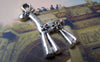 Accessories - 10 Pcs Of Antique Silver Lovely Giraffe Charms 17x34mm A1158