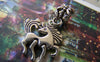 Accessories - 10 Pcs Of Antique Silver Lovely Horse Charms 15x20mm A2347