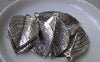Accessories - 10 Pcs Of Antique Silver Lovely Leaf Charms 20x35mm A5187