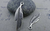 Accessories - 10 Pcs Of Antique Silver Lovely Leaf Charms 9x34mm A1019