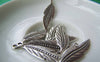Accessories - 10 Pcs Of Antique Silver Lovely Leaf Charms 9x34mm A1019