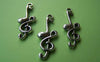Accessories - 10 Pcs Of Antique Silver Lovely Music Note Charms 10x32mm A1662