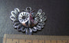 Accessories - 10 Pcs Of Antique Silver Lovely Owl Pendants Charms 30x35mm A1852