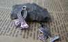 Accessories - 10 Pcs Of Antique Silver Lovely Scarf Charms 19x26mm A859